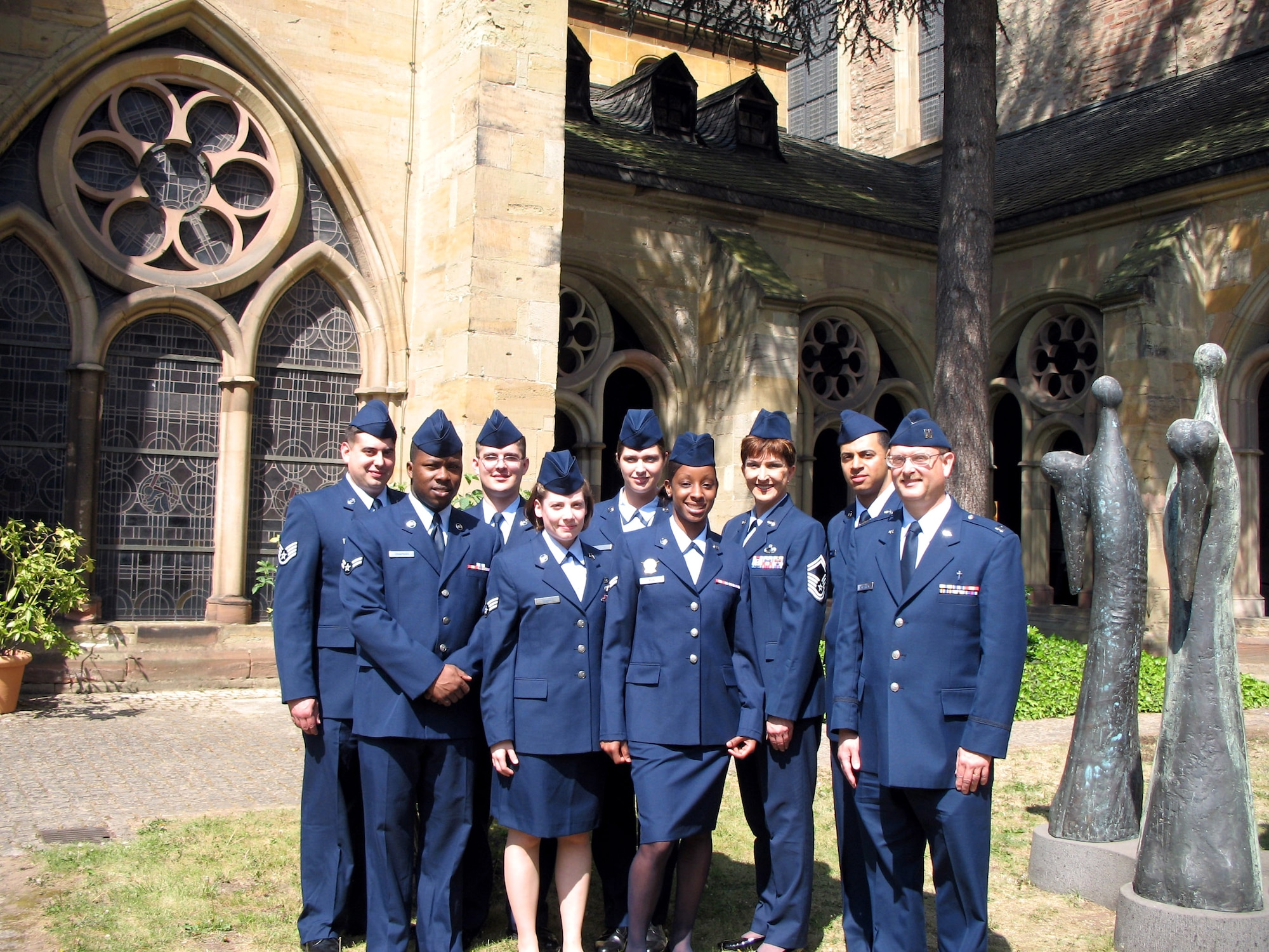 Members of the 52nd Fighter Wing from Spangdahlem Air Base, Germany, represented the Air Force at the World Day of Peace in Trier, Germany. Every year, the festival - dedicated to prayer and services focused on healing the rifts between cultures - is held in Germany's oldest city. (U.S. Air Force photo/Airman 1st Class Bradley Kasch)