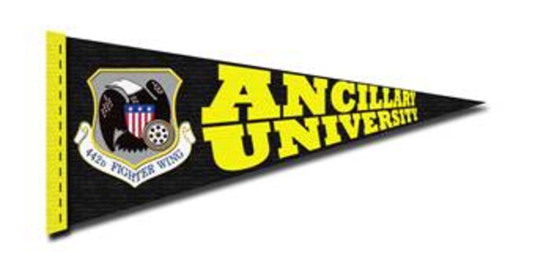 The 442nd Mission Support Group has come up with a creative solution to accomplishing ancillary training for Air Force reservists in the 442nd Fighter Wing with the development of "Ancillary University."  (Graphic by Maj. David Kurle)