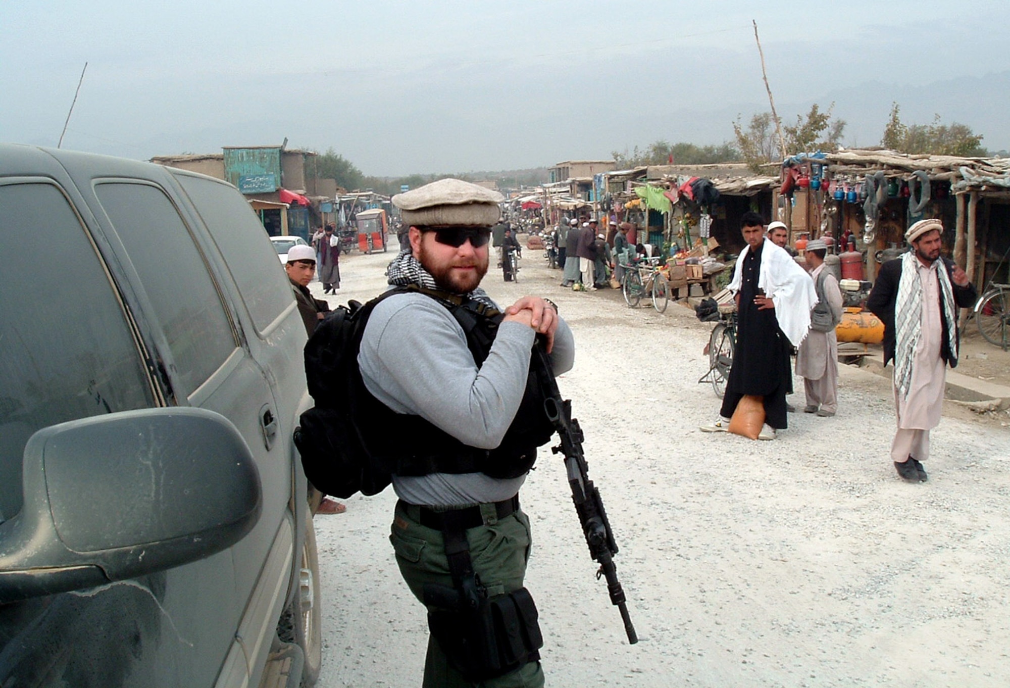 Special Agent Jason Smiley prepares to go on foot patrol in Afghanistan. He is assigned to Detachment 801 from Buckley Air Force Base, Colo. (U.S. Air Force photo)
