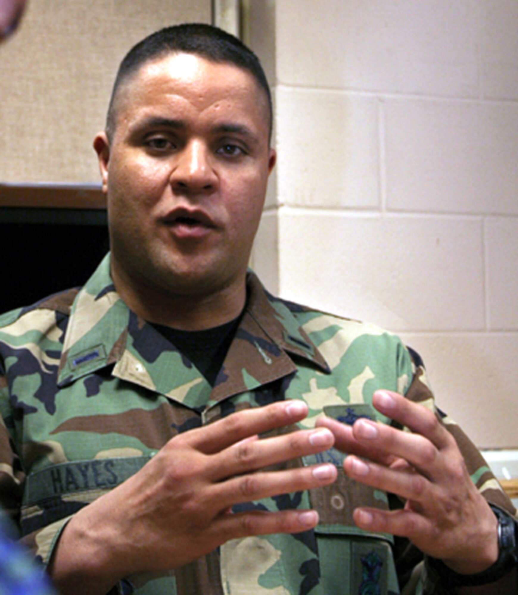 GRISSOM AIR RESERVE BASE, Ind. -- First Lt. Paul Hayes, 434th Security Forces Squadron will be the team leader for the unit's participation in the Air Mobility Command Rodeo. (U.S. Air Force photo/Senior Airman Omar Delacruz)