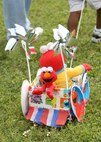 Shoebox themes ranged from Elmo to space exploration during the Month of the Military Child shoebox parade at Lackland Air Force Base, Texas, on April 27. (USAF photo by Robbin Cresswell)