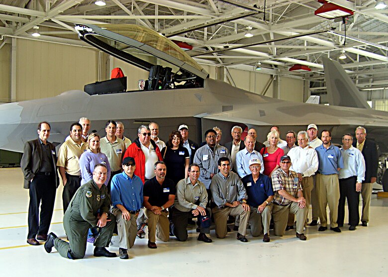 Langley AFB, VA- A group of Employers sponsored by the Western New York ESGR Committee were transported by the 914th Airlift Wing to Langley Air Force Base VA.  Among many of the stops was a tour of the newest Air Force Fighter the F-22A Raptor from the 94th Fighter Squadron. (U.S. Air Force Photo/ Master Sgt. Peter Borys)