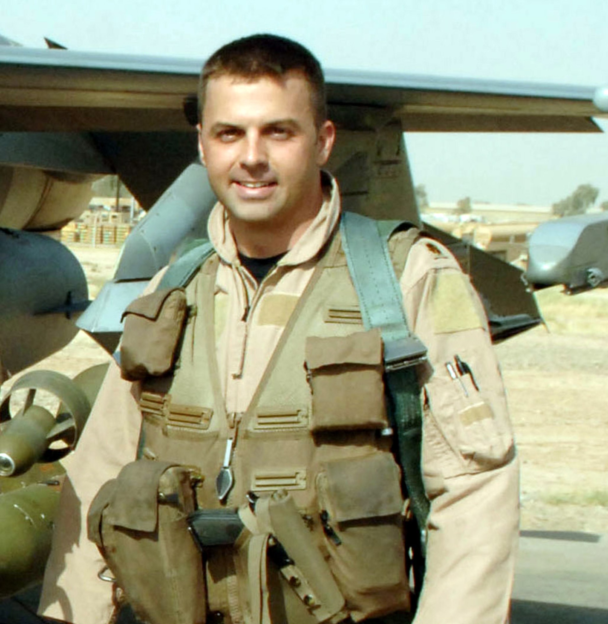 The chapel staff at Balad Air Base, Iraq, opened a new Airmen Ministry Center May 4 in honor of Maj. Troy Gilbert. Major Gilbert was an F-16 Fighting Falcon pilot from Luke Air Force Base, Ariz., who deployed to Balad AB and died while supporting U.S. ground forces pinned down by anti-Iraqi forces Nov. 27, 2006. (Courtesy photo) 
