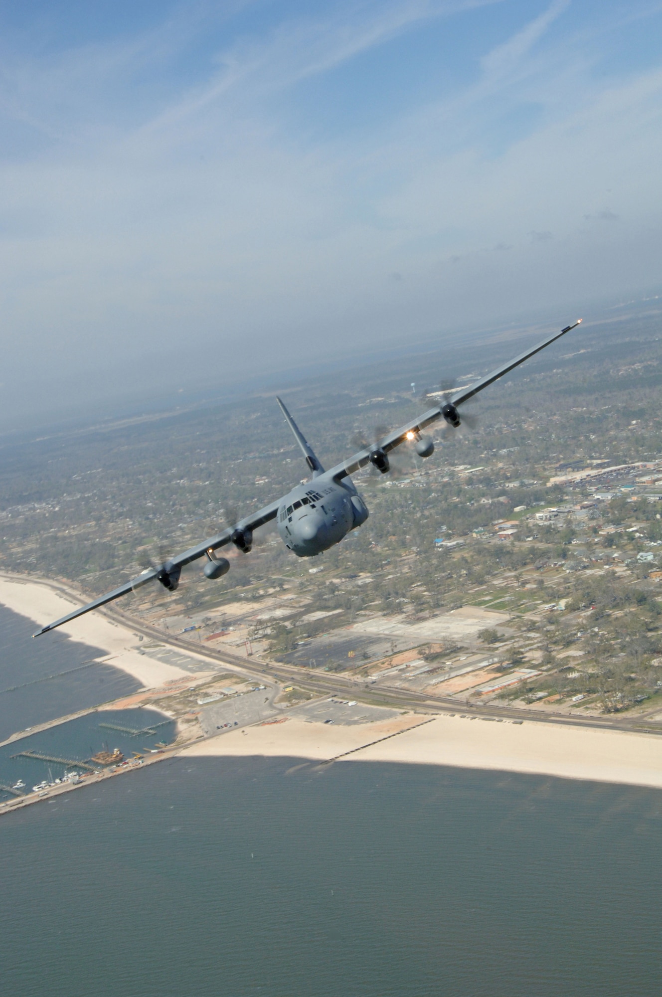 The Hurricane Hunters answer the call to an early kickoff of this year's hurricane season, which arrived nearly a month early with the development of Subtropical Storm Andrea off the coast of Georgia. This year, the state-of-the-art WC-130J aircraft will be equipped with the Stepped-Frequency Microwave Radiometer which allows the Citizen Airman of the Hurricane Hunters to constantly measure surface winds directly below the aircraft. (U.S. Air Force Photo/Tech. Sgt. James Pritchett)