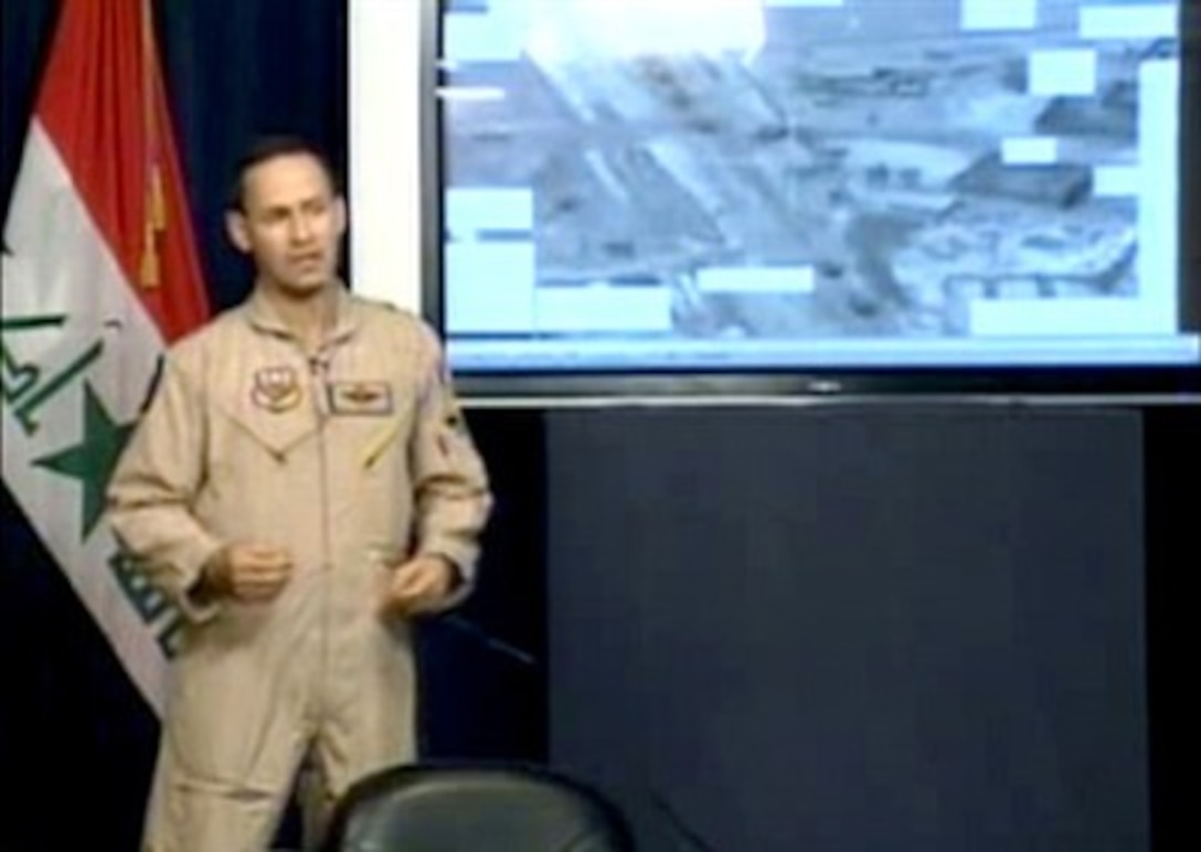 Maj. Gen. David Edgington,  director, Air Component Coordination Element, Multi-National Force – Iraq, provides an operational update to Baghdad media, May 9, 2007.