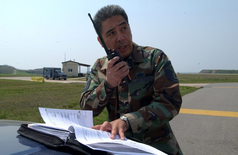 Master Sgt. Michael Fisher from the 8th Aircraft Maintenance Squadron was selected as the 8th Figher Wing Pride of the Pack for the week of May 14. He oversees the daily maintenance operations of both the 35th and 80th Aircraft Maintenance Units and end-of-runway operations. He also coordinates with agencies on projects that deal with new construction or existing upgrades to facilities that are on the Flight Line. (U.S. Air Force photo by Senior Airman Darnell Cannady.) 