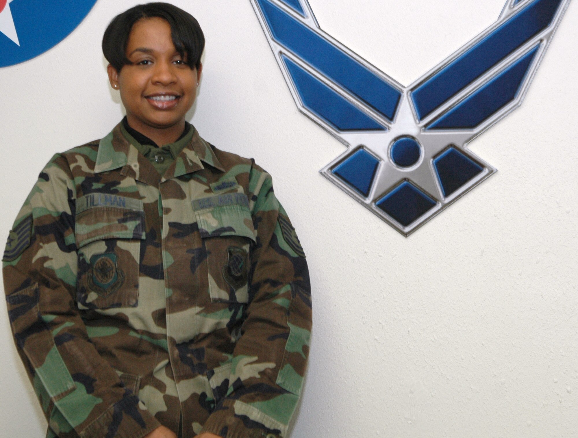 FAIRCHILD AIR FORCE BASE, Wash. -- Tech. Sgt. Theresa Tillman, 92nd Air Refueling Wing Protocol NCOIC, is this week's Team Fairchild MVP. (U.S. Air Force photo by 2nd Lt. Noel Bacnis) 