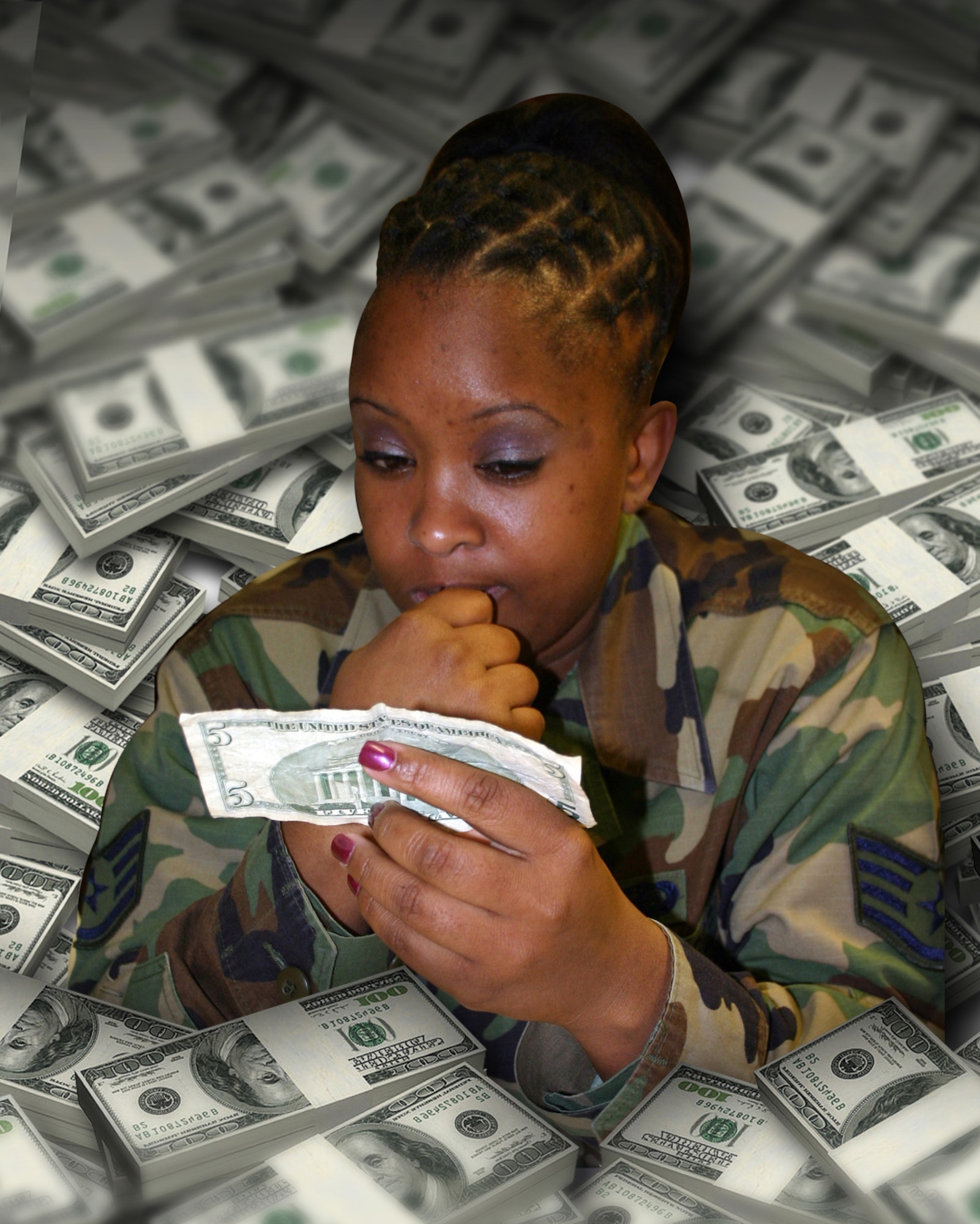 LAUGHLIN AIR FORCE BASE, Texas -- No matter how much a person makes, financial management can help make sure every dollar spent is spent wisely.  (Graphic illustration by Staff Sgt. Austin M. May)