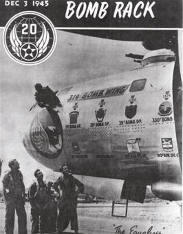 An issue of the 'Bomb Rack' from 1945 here at Andersen.