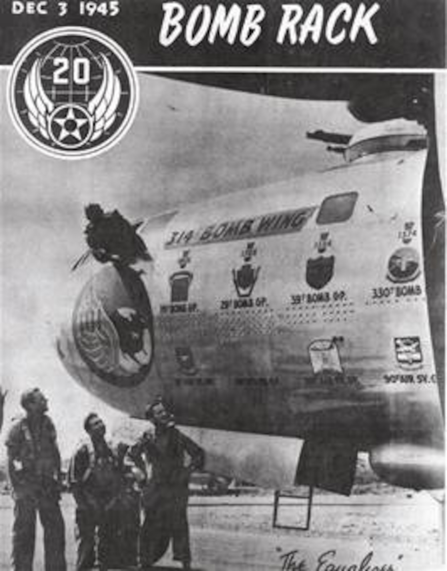 An issue of the 'Bomb Rack' from 1945 here at Andersen.