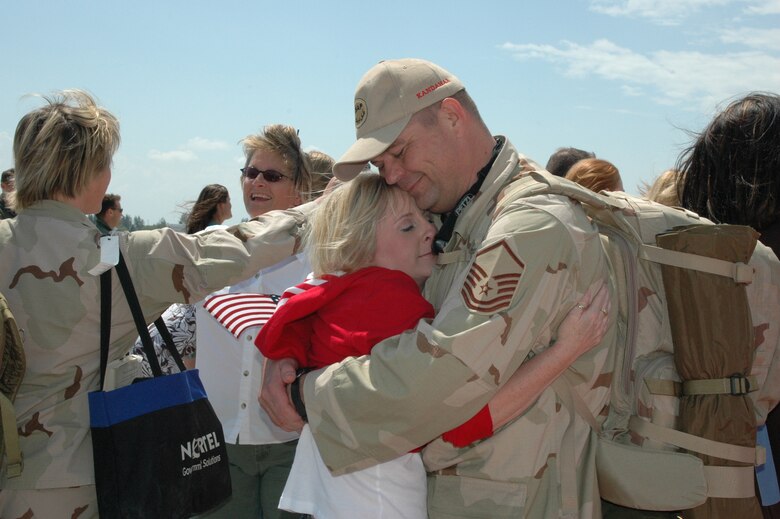 Air Force Reserve Rescue Airmen from the 920th Rescue Wing finally arrived home via a C-17 Globemaster III after a week of delays from their departure from Afghanistan where they were deployed providing combat search and rescue for various lengths of time.