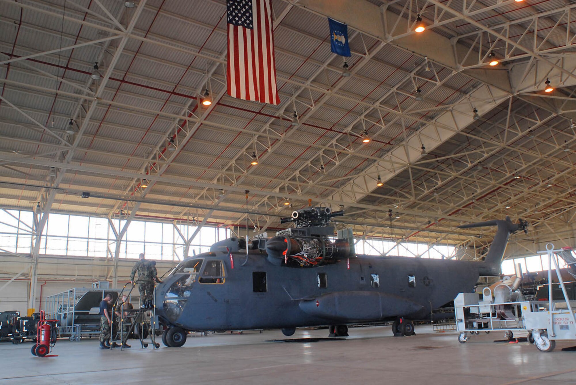 The MH-53M Pave Low IV helicopters in Air Force Special Operations squadrons are the same “Super Jolly Green Giants” first sent to Vietnam in 1967. The re-skinned, re-bladed and thoroughly refurbished aircraft have night and adverse weather capability, integrated aircraft survivability equipment and digital connectivity. (U.S. Army photo/J. Raynel Bishop Koch)