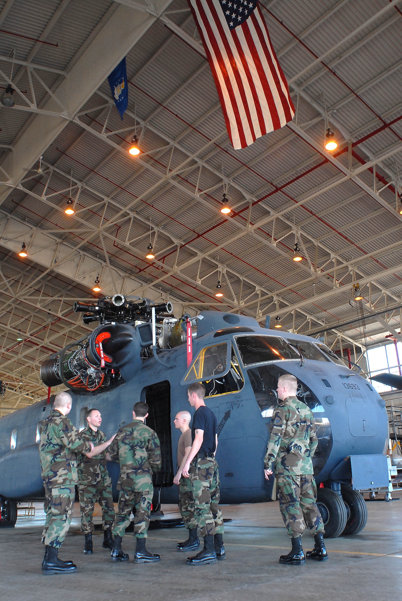 The last Air Force MH-53M Pave Low IV Helicopter H-53 Mission Ready Airman Course at Felker Army Airfield on Fort Eustis graduates Friday with a ceremony at Fort Eustis’ Transportation Museum. The class of five students range in rank from E-1 to E-3 and average about seven months of active duty military experience each. (U.S. Army photo/J. Raynel Bishop Koch)