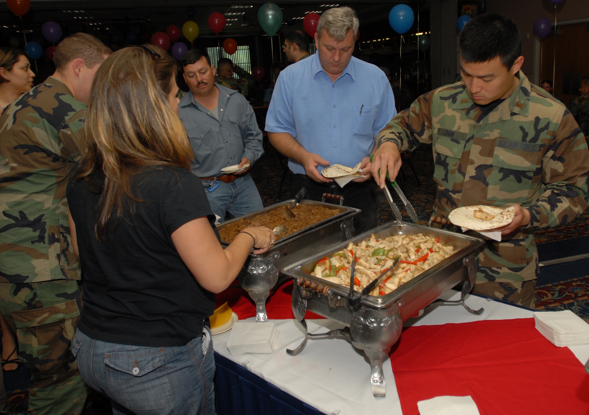 Attendees were treated to Mexican food provided by the Event Center during the Cinco de Mayo celebration May 4. (U.S. Air Force photo by Airman 1st Class Kamaile Chan).