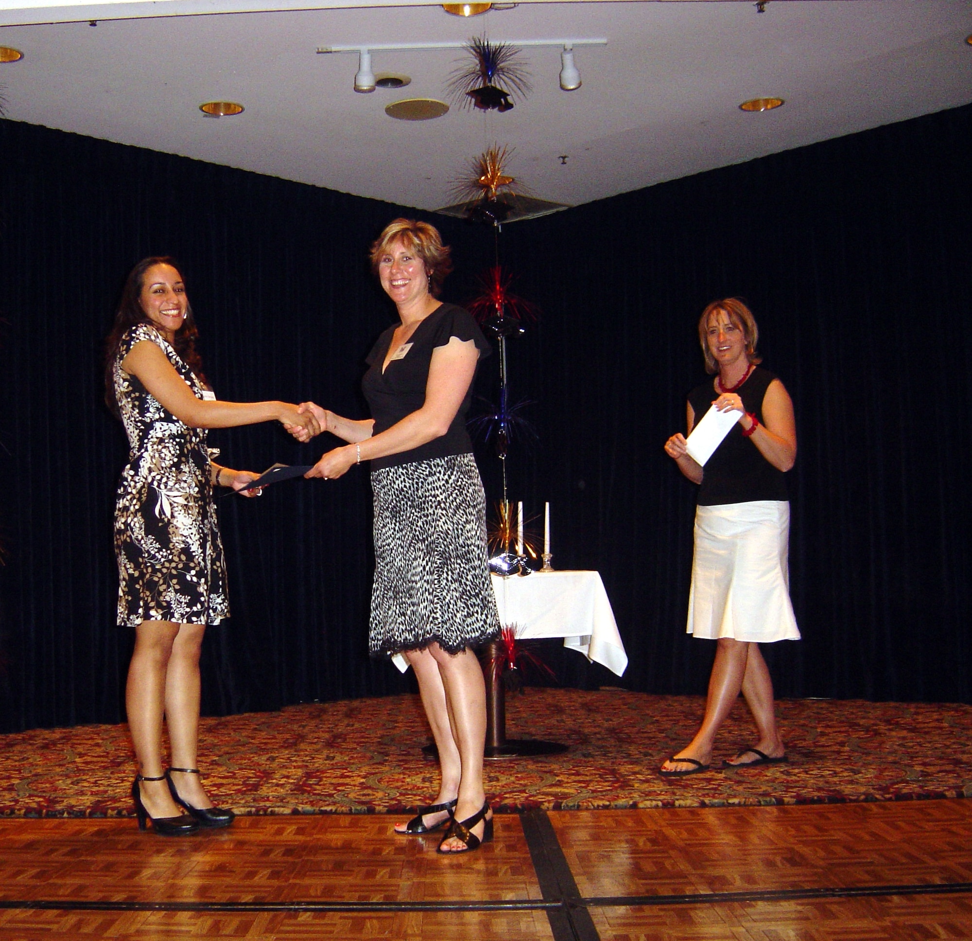 The following 18 individuals received scholarships totaling $26,000 through an auction held by the Officer Spouses Club, Enlisted Spouses Club and the McGuire Thrift Shop (50 percent of the profits from the thrift store go to scholarship, and 50 percent goes to the welfare account for other donations). Jennifer Roberts was the auction chair, Lark Fisher was the scholarship chair, Darla Bradley is the thrift shop manager and Melissa Thresher was the scholarship reception chair.


Christian Niles		$3,000,
Ellen Shupe			$3,000,
Carli Snyder			$2,000,
Lauren Anderson		$1,500,
Stacey Smith			$1,500,
Peter Abraldes		$1,000,
Patricia Walberg		$1,000,
Amy Parsons			$1,000,
Peter Daigle			$1,000,
Kelly Stiles			$1,000,
Amie Harris			$2,000,
Joshua Kaiser		$2,000,
Nina Esquivel		$1,000,
Desiree Romano		$1,000,		
Maribeth Hibbard		$1,000,	
Michelle Fiori		$1,000,	
Salena Garced		$1,000,
Branka Wilson		$1,000,