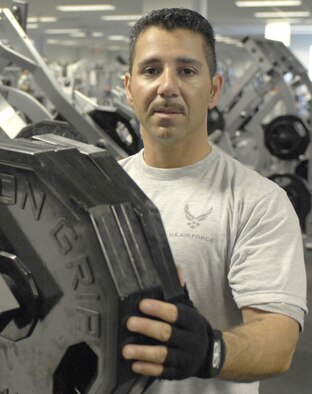 Moses Perez, 23rd Mission Support Squadron, is Fit to Fight. (U.S. Air Force photo by Staff Sgt. Manuel Martinez)

