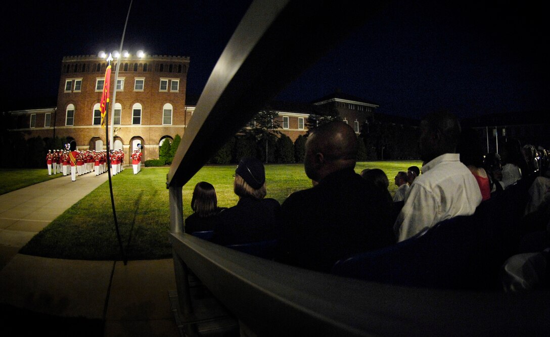 The President's Own United States Marine Corps Band performs during the evening parade at the Marine Barracks, Washington, May 11, 2007. Defense Secretary Robert M. Gates was the guest of honor at the event hosted by Commandant of the Marine Corps Gen. James T. Conway. 