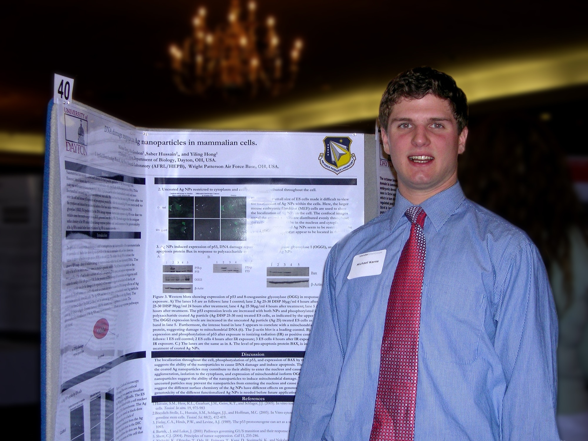 Michael Karns, a Consortium Research Fellows Program student-researcher at AFRL/HE, wins regional TriBeta award.