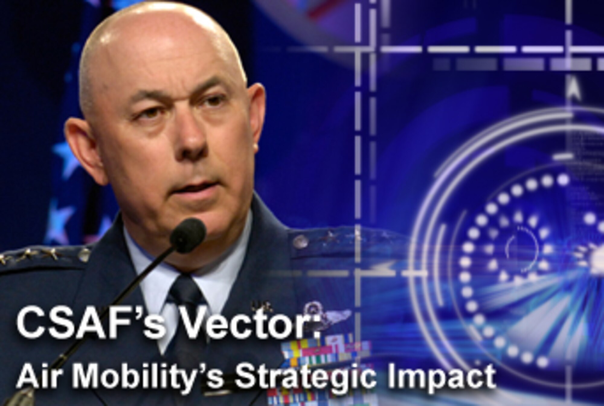 Gen. T. Michael Moseley discusses the importance of air mobility from the Berlin Airlift to today in the latest Chief of Staff's Vector. (U.S. Air Force photo illustration/Mike Carabajal)

