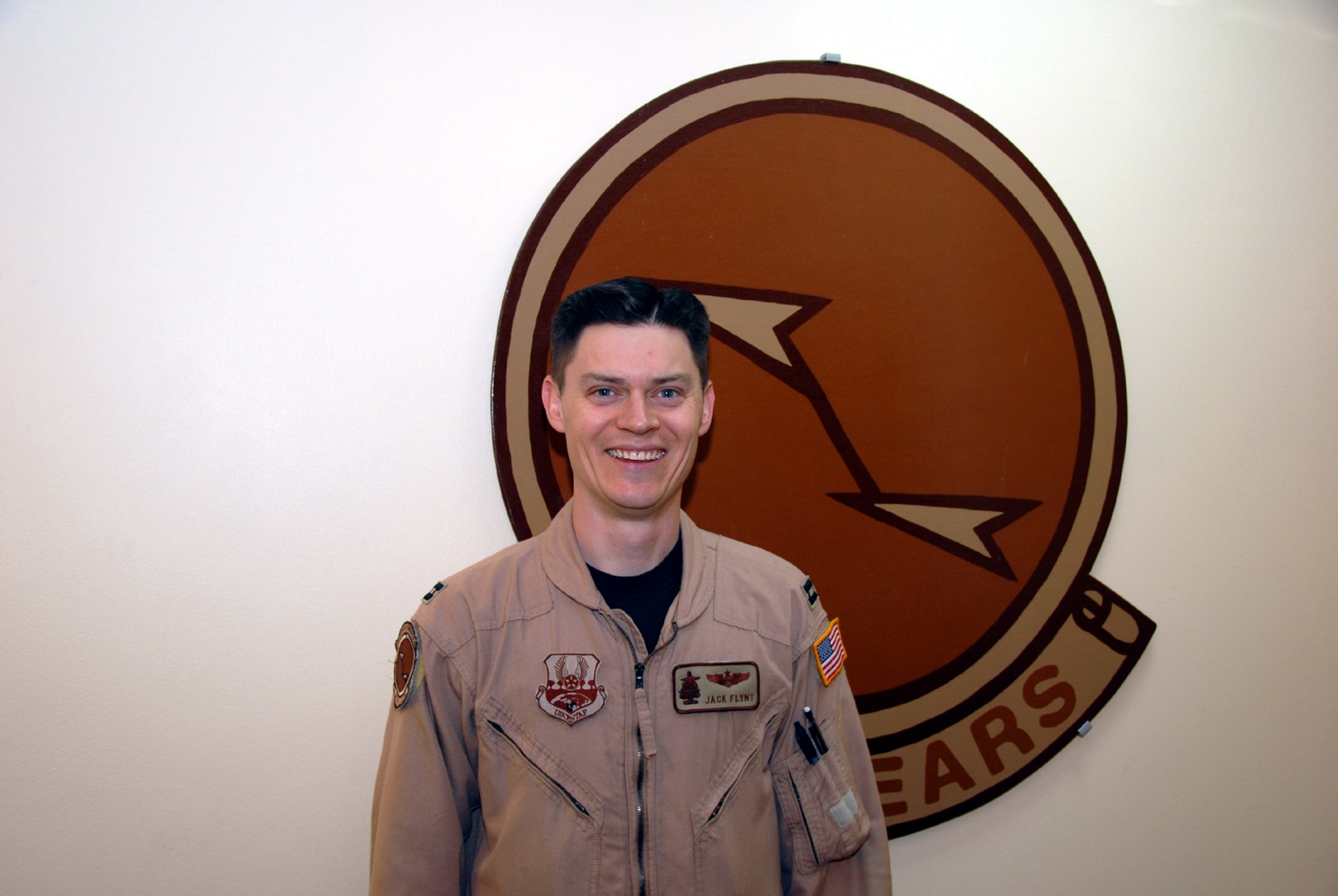 “I hope everyone back home has a wonderful Memorial Day! It is a true honor to serve my country on this patriotic holiday. Jenna and Natalie, I love and mss you” – Capt. Jack Flynt, 384th Air Refueling Squadron (Photo by Master Sgt. Bobby Burgess)