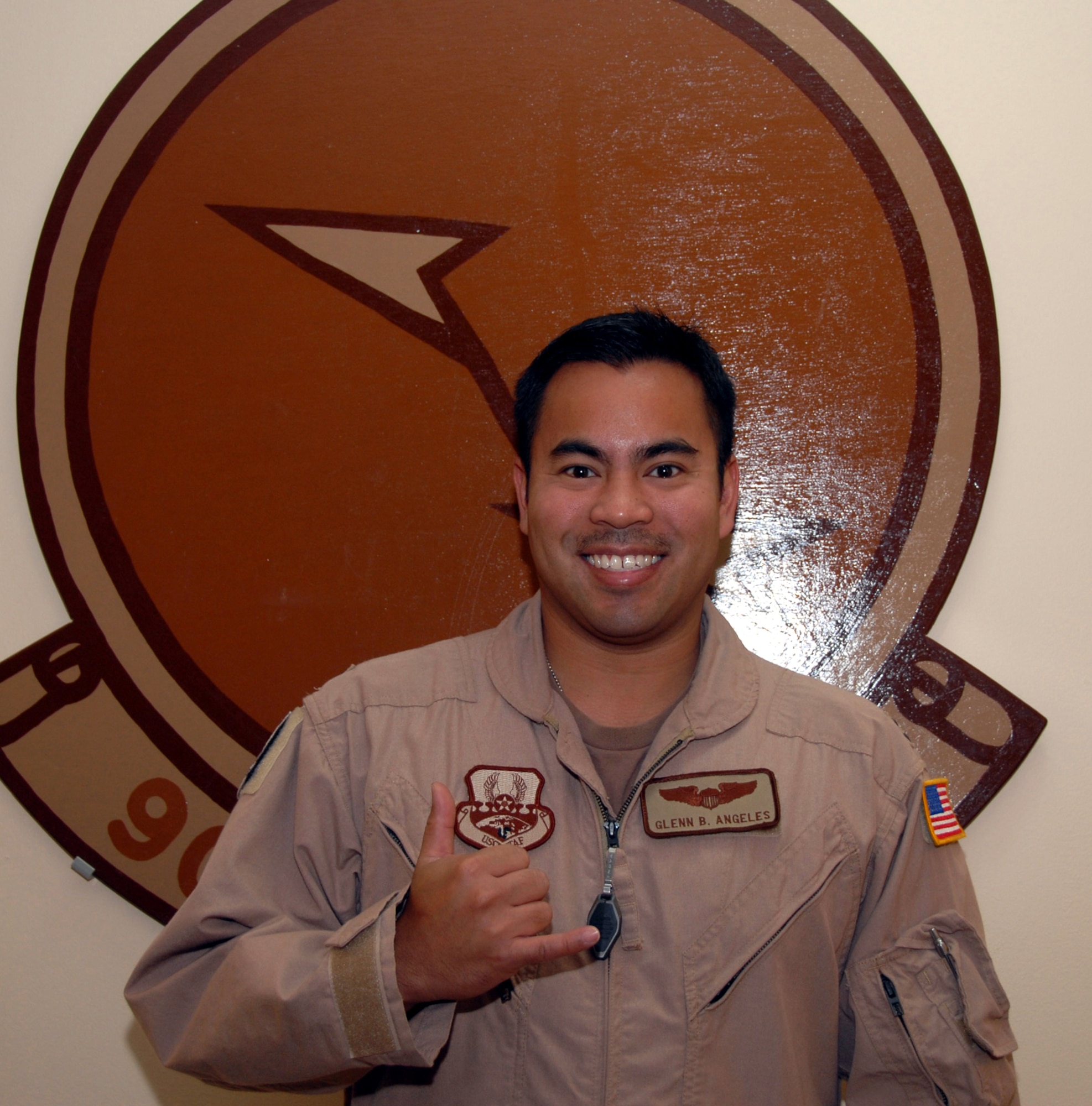 “Thank you for all your support. NKAWTG...N!” – Capt. Glenn Angeles, 350th Air Refueling Squadron (Photo by Master Sgt. Bobby Burgess)