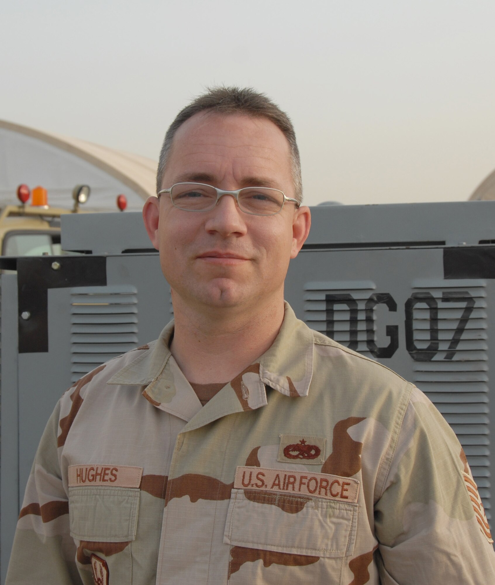 "To my wife and children, have a happy Memorial Day! See you soon.” -- Tech. Sgt. Keith Hughes, 22nd Maintenance Squadron. (Photo by Master Sgt. Bobby Burgess)