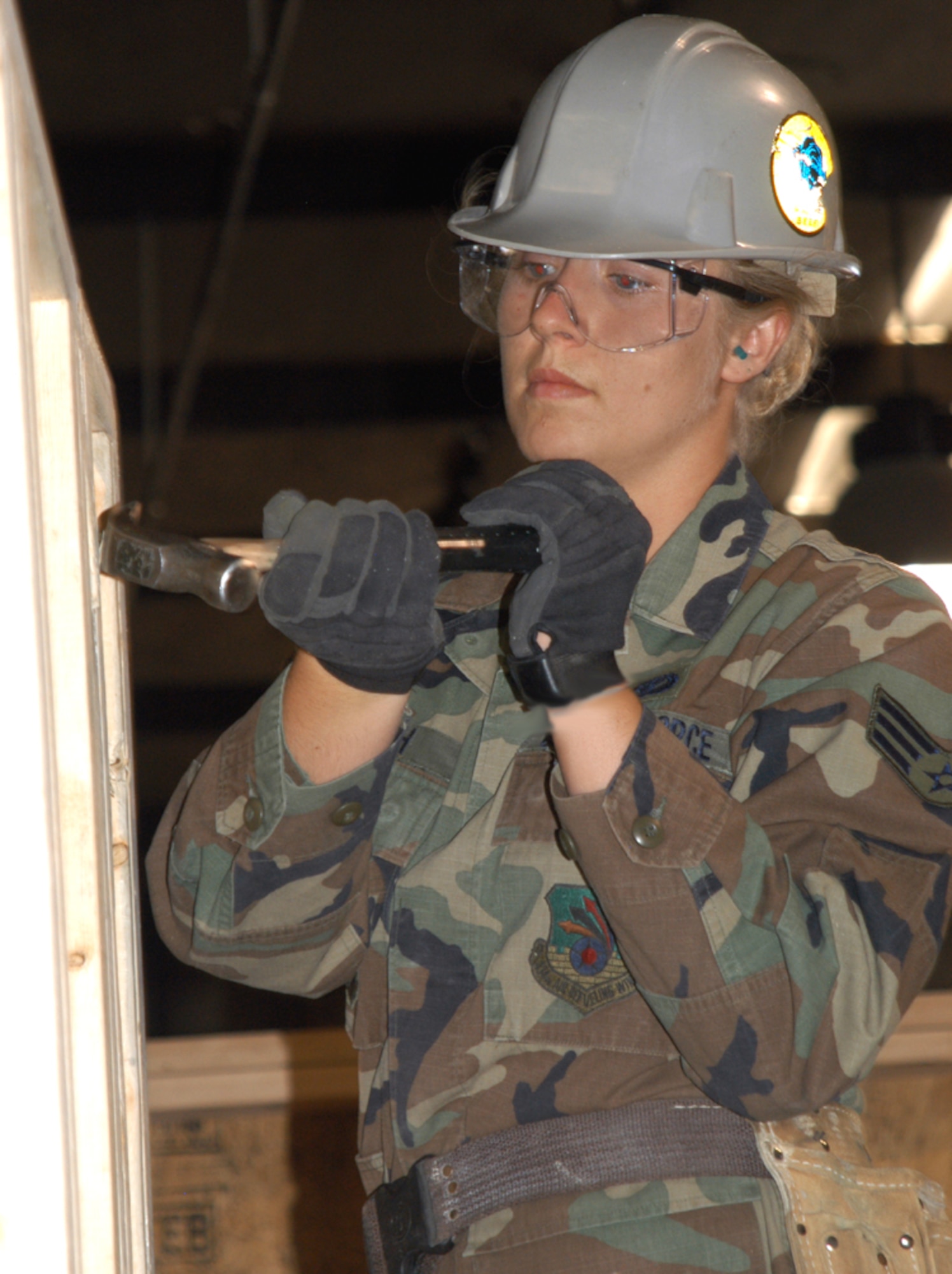 GRISSOM AIR RESERVE BASE, Ind., -- Senior Airman Rebecca E. Aldrich has been promoted to the rank of staff sergeant. Sergeant Aldrich has partipated in a variety of activities during her Air Force career including constructing houses on the Rosebud Indian Reservation in South Dakota. (U.S. Air Force photo/Tech. Sgt. Doug Hays)