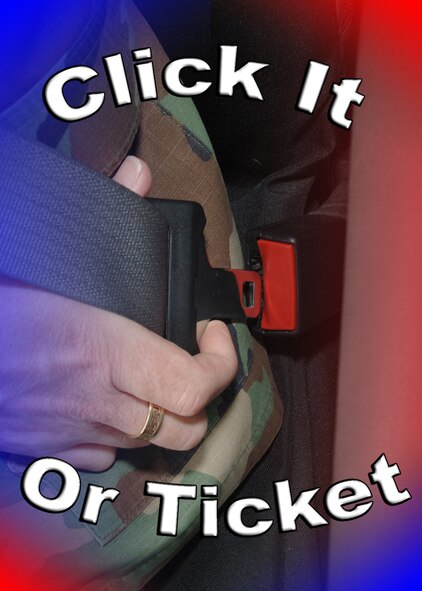 The photo illustration is part of an agressive 101 Critical Days of Summer campaign to remind drivers and passengers to buckle up or pay the consequences.  (U.S. Air Force Photo illustration by Staff Sgt. Ruth Stanley)