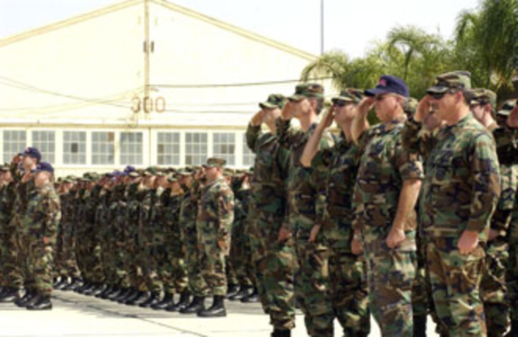 Several hundred Airmen showed up in front of the 452nd Air Mobility Wing headquarters building Sunday afternoon to participate in a very special commander’s call at March Air Reserve Base. Standing in formation were representatives from every unit on base as well as the local Civil Air Patrol squadrons. Brig. Gen. James Melin, the 452nd commander, took time to address his troops as well as speak about the upcoming Memorial Day and its significance to all of us who proudly wear a military uniform. This time honored tradition of holding commander’s call at Wing HQ has years of historic value dating back to the days when past commanders -- including General Henry “Hap” Arnold, who took command of March Field in 1931 -- used to address Airmen from the balcony of the HQ building. (U.S. Air Force photo by Tech. Sgt. Michael Blair)