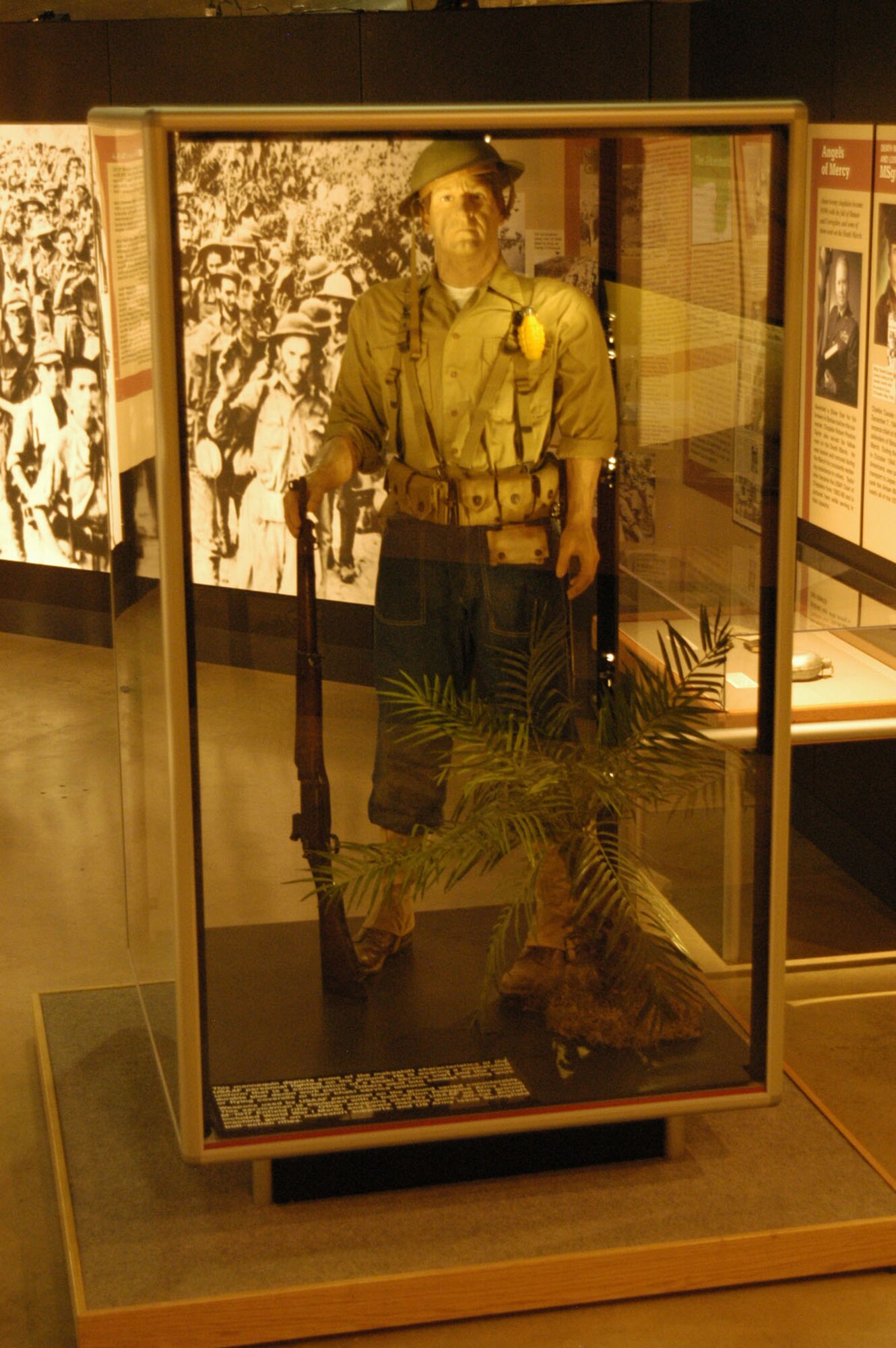 DAYTON, Ohio - Makeshift uniform worn by personnel on the ground during World War II on display in the World War II Gallery at the National Museum of the U.S. Air Force. (U.S. Air Force photo)