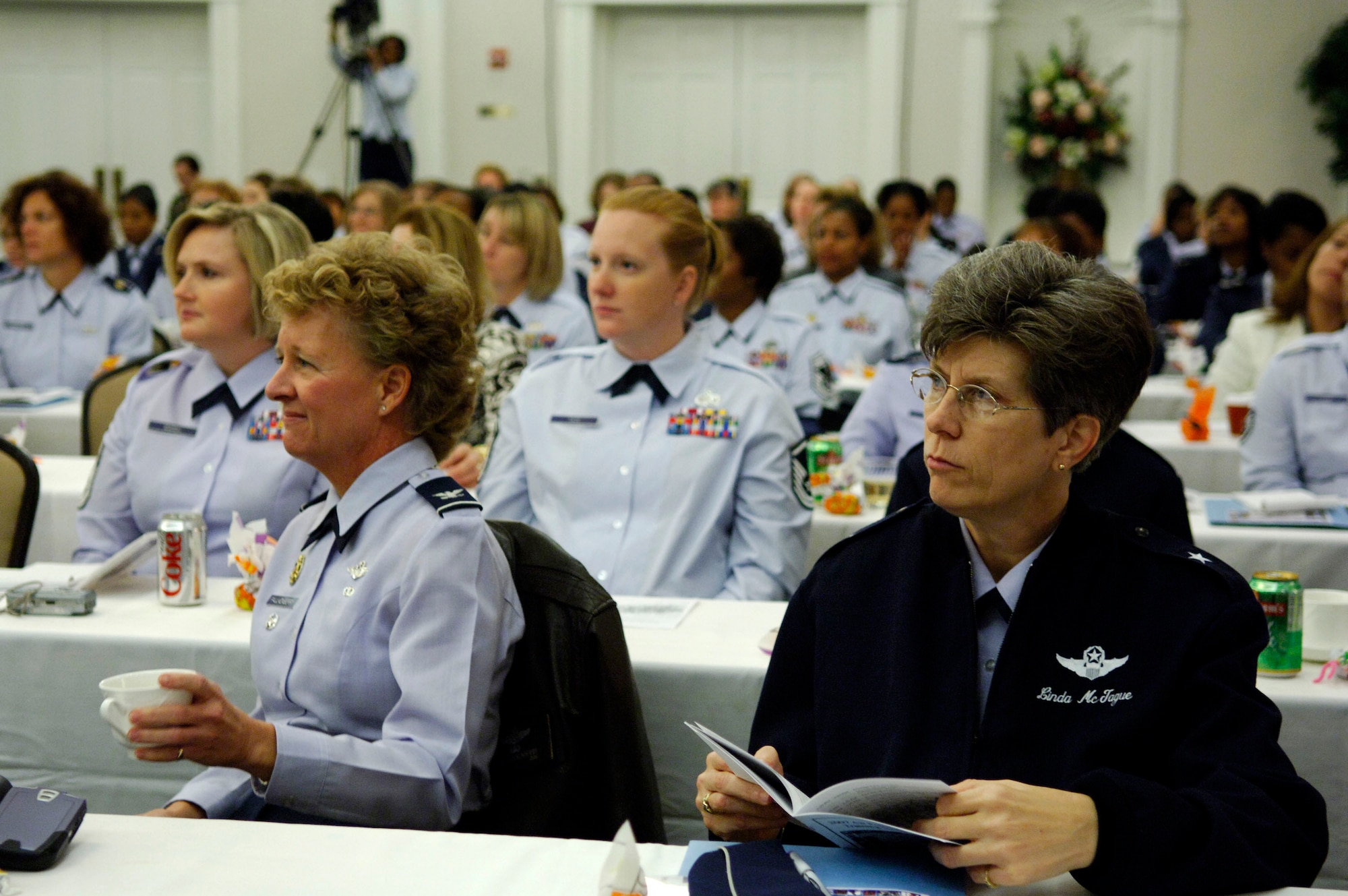 Air Force women of all ranks are in Springfield, Va., for the 2007 Air Force Heritage to Horizon Women's Training Symposium on Oct. 31. For the next three days, attendees will sit in on various forums and discussions, ranging in topics from professional development to women in combat. Guest speakers include both retired and active-duty Air Force women. (U.S. Air Force photo/Staff Sgt. Suzanne M. Day)