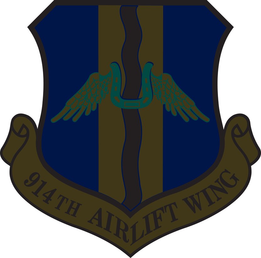 914th Airlift Wing Shield (Camouflage). Image is 7x7 inches @ 300ppi. Image provided by the Air Force Historical Research Agency. Department of Defense and Military Seals are protected by law from unauthorized use. These seals may NOT be used for non-official purposes. For additional information contact the appropriate proponent