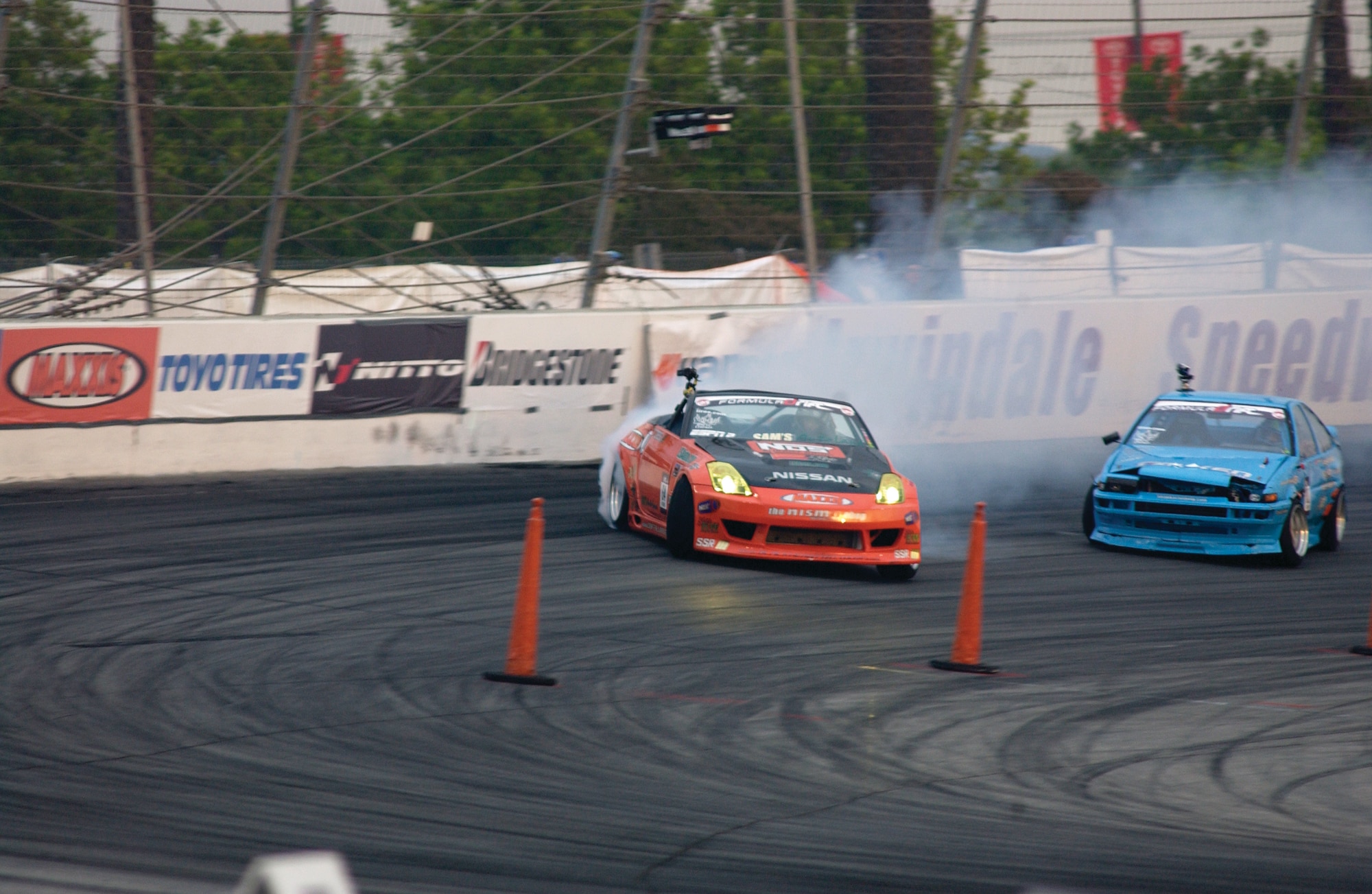 Several components from March, to include recruiters, an honor guard and a C-17 team from the 729th Airlift Squadron, showed up in Irwindale for the Air Force Reserve Command sponsored 2007 ProDrift Championship.  (U.S. Air Force photo by Senior Airman David Flaherty)