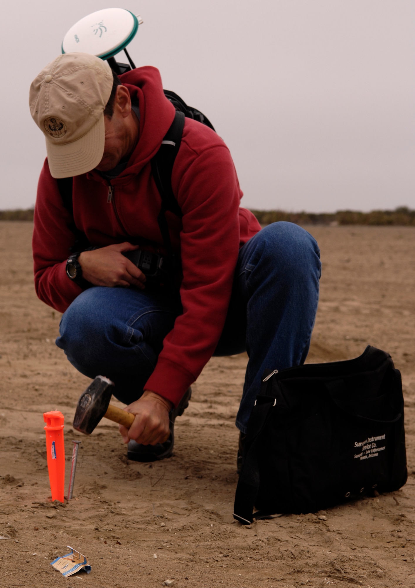 VANDENBERG AIR FORCE BASE, Calif. -- Duke Dutch, a Federal Bureau of Investigations affiliate, creates quadrants for search grids prior to the detonation of 500 pounds of explosives used to demolish a vehicle for use in an FBI post-blast investigator training on Nov. 6. Federal, state and local law enforcement officers involved in bomb crime-scene investigations participate in this one-week course which places an emphasis on the identification and collection of fragmented and mutilated bomb components. (U.S. Air Force photo/Airman 1st Class Christian Thomas)


 
