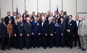Team Charleston inducted 31 new honorary commanders during a luncheon ceremony Oct. 31 at the Charleston Club. The Honorary Commanders Program was designed to foster support between the base and local communities and it provides a unique opportunity for members of the Charleston area to shadow squadron and group commanders at Charleston Air Force Base. (U.S. Air Force photo/Airman 1st Class Katie Gieratz)