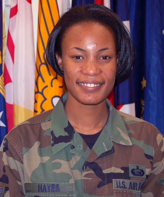 Staff Sgt. Kandyse Hayes hails from Bronx, N.Y., and Eutawville, S.C., and is the Warrior of the Week for Nov. 9 through 15. She works in the 460th Operations Group Commander's Support Staff.

Chief Master Sgt. David Lawrence, 460th OG, says she is truly deserving and an outstanding Noncommisioned officer!