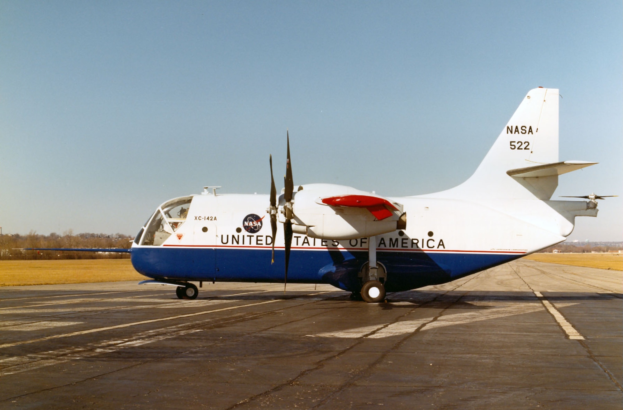 DAYTON, Ohio -- Chance-Vought/LTV XC-142A at the National Museum of the United States Air Force. (U.S. Air Force photo)