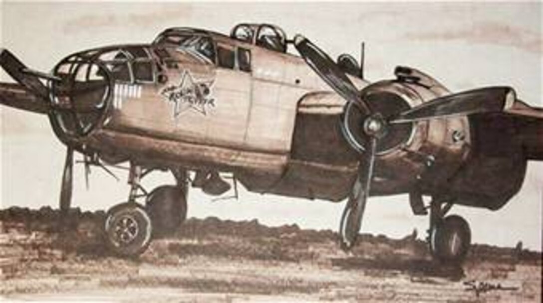 B-25 Drawing.  Prepared by Spencer Morgan.  Image is 10x5.6 inches @ 200ppi.  Printable (PDF) file for this image is avilable by contacting art.afnews.af.mil