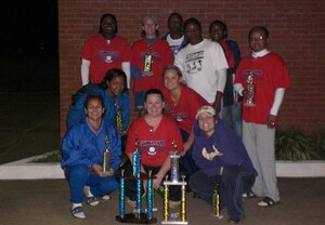 Langley's varsity women's softball team, the Shooters, took the gold by capturing the Hampton Parks and Recreation League's fall tournament championship with a record of 9-4 for the season and 2-0 in tournament play at Briarfield Park Nov. 1. (Photo/Samantha Dickerson)