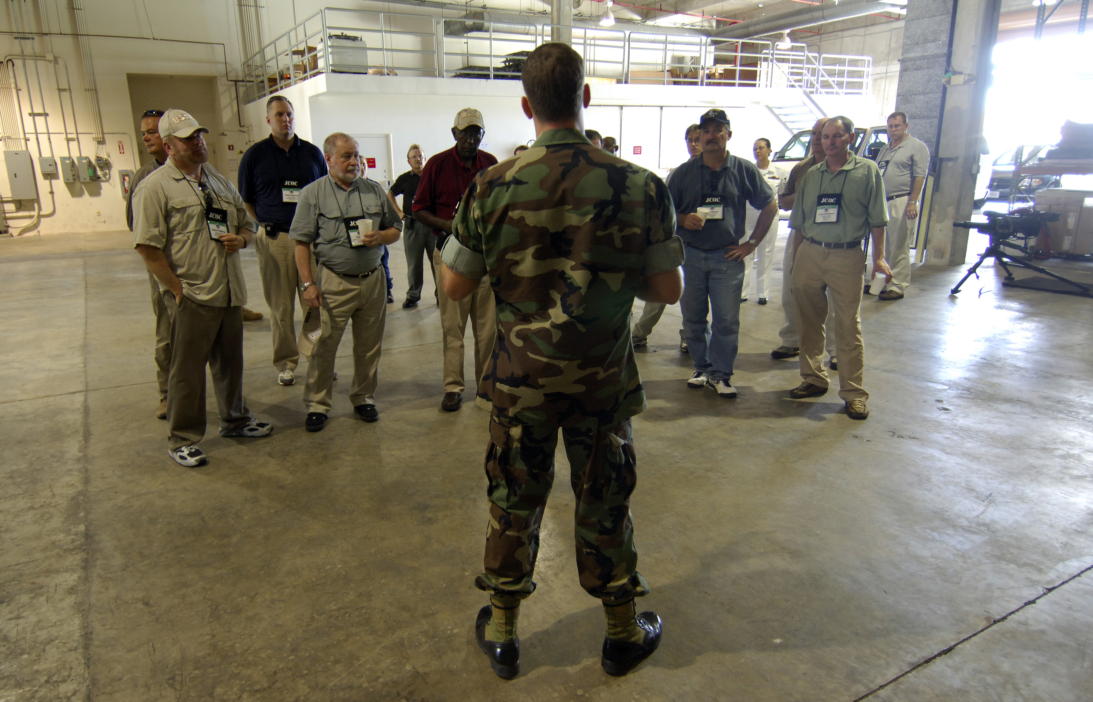 Members of the 74th Joint Civilian Orientation Conference receive an