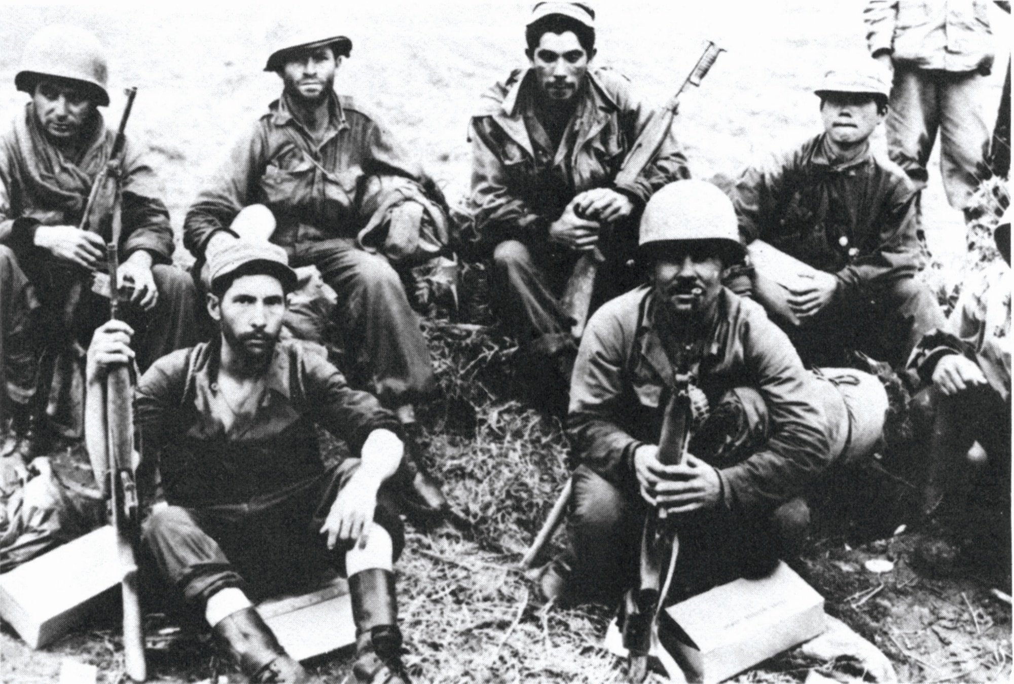 Soldiers of the 65th, North of the Han River, Korea, June 1951. (U. S. Army photo)