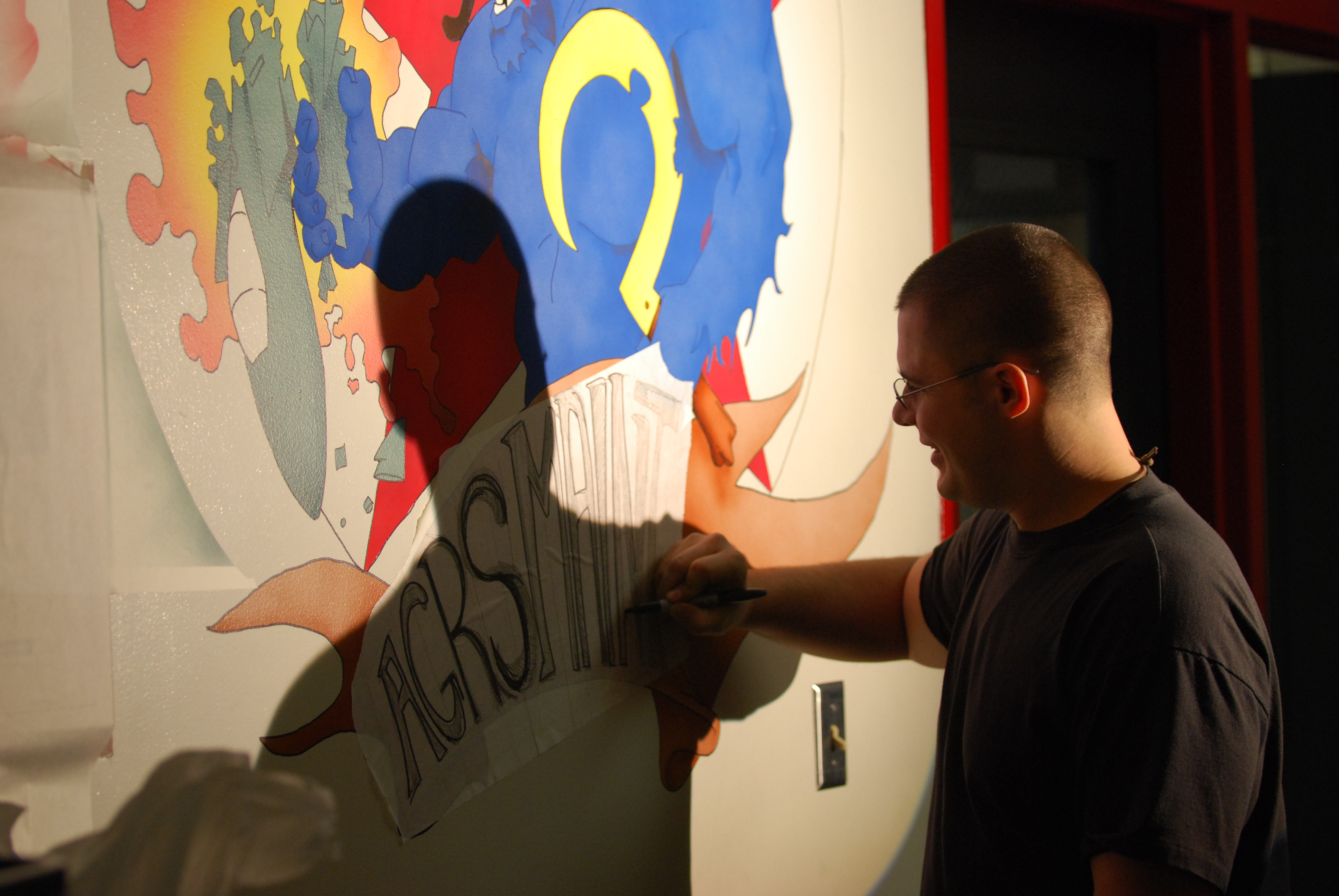 New Blue Fox Mural For 18th Agrs Pacific Air Forces Article