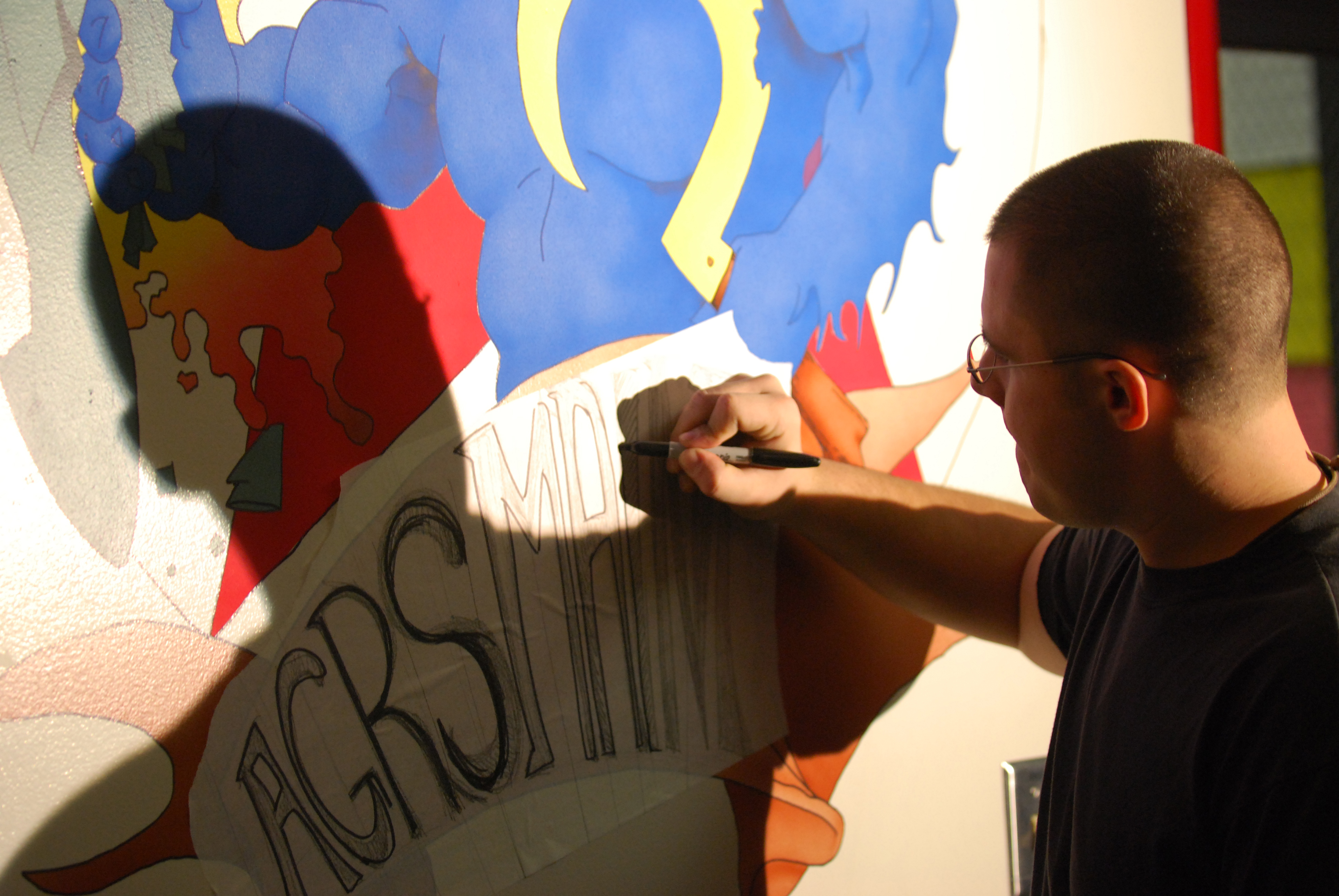 New Blue Fox Mural For 18th Agrs Pacific Air Forces Article
