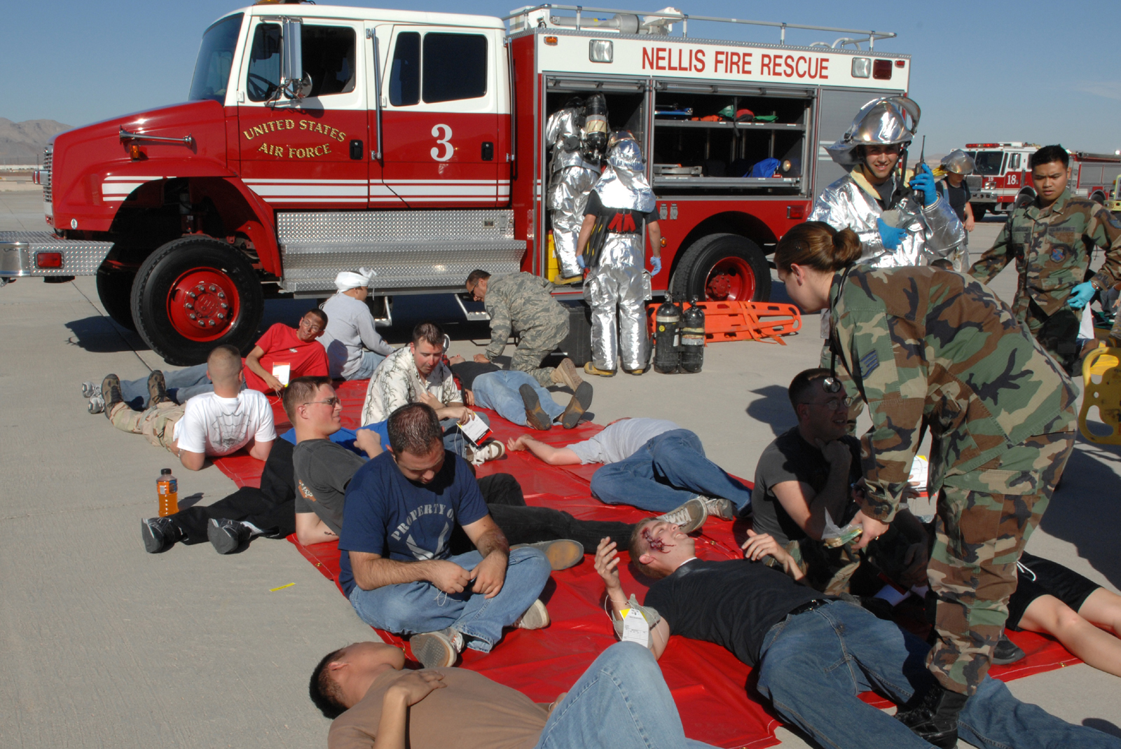 Mass casualty exercise prepares first responders > Nellis Air Force