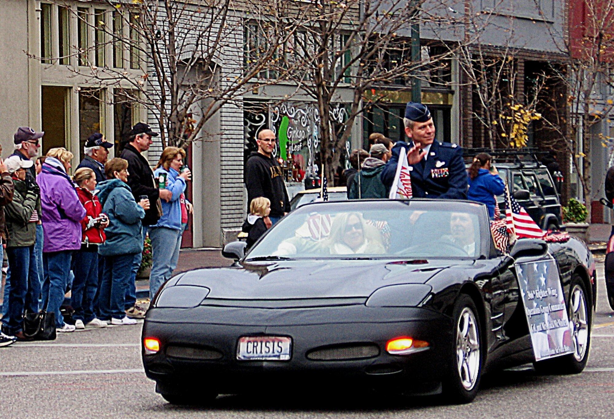 MOUNTAIN HOME AIR FORCE BASE, Idaho -- Col. John K. McMullen represents the 366th Operations Group in the Boise Veterans Day parade Nov. 10. (U.S. Air Force photo/ Maj. Damien Pickart)