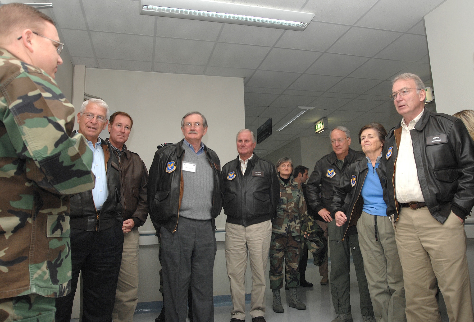 Civic leaders from across America tour Landstuhl Regional Medical Center during the final stop of a global tour of Air Force operations November 14. The purpose of civic leader tours is to increase community leaders’ awareness and understanding of the Air Force’s role in national security. (U.S. Air Force photo by Airman First Class Heidi Holston)
