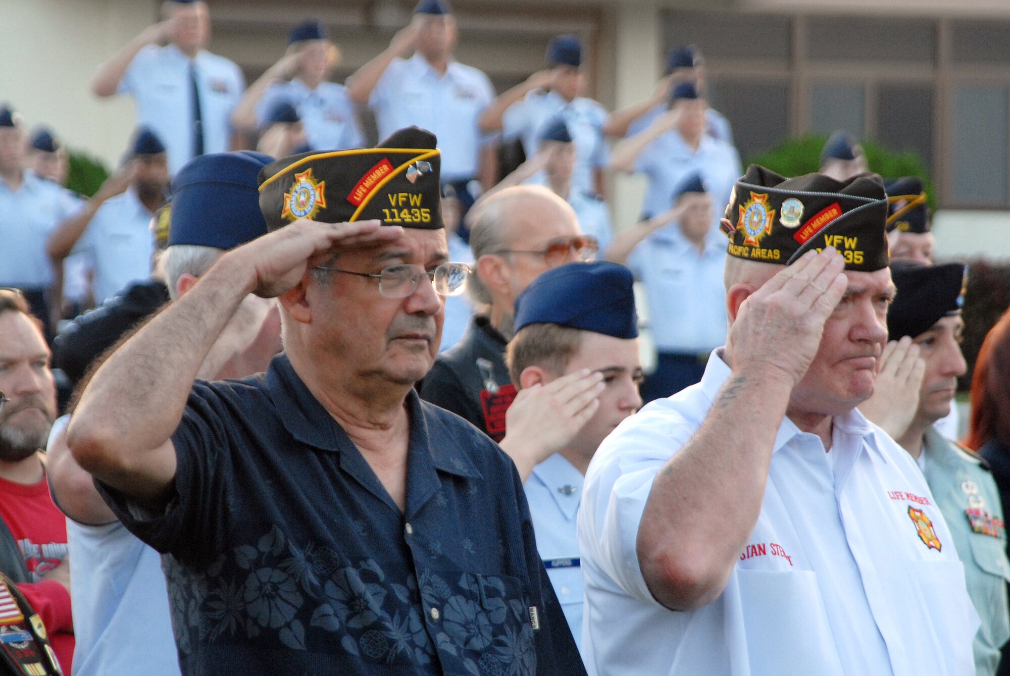 Veterans from all over Okinawa came to the Veterans Day memorial ceremony at Kadena Air Base, Japan, Nov. 11, 2007. (U.S. Air Force photo/Airman 1st Class Ryan Ivacic)