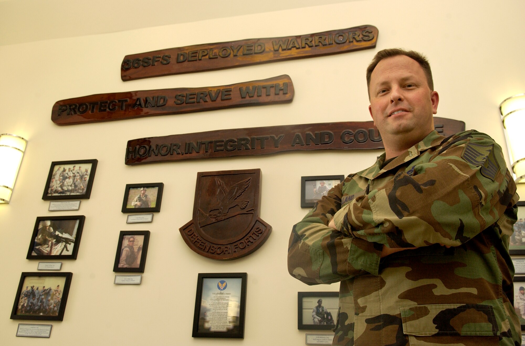 ANDERSEN AFB, GUAM--Master Sgt. Wesley Willand, first sergeant of the 36th Security Forces Squadron. (U.S. Air Force photo/ Senior Airman Miranda Moorer)                                        