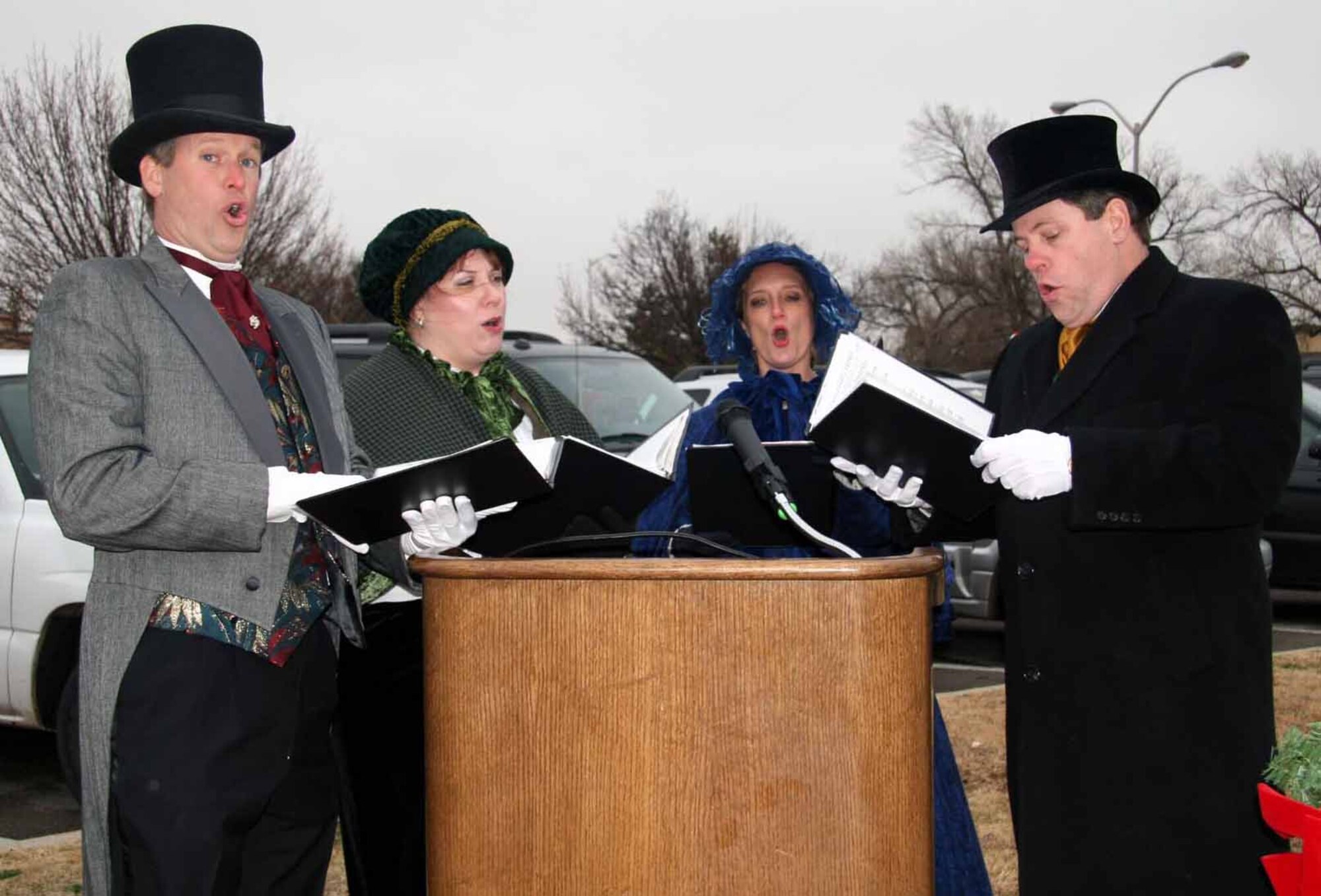 The Penn Square Carolers will once again sing holiday songs during the Nov. 28 event. (Air Force photo by Becky Pillifant)