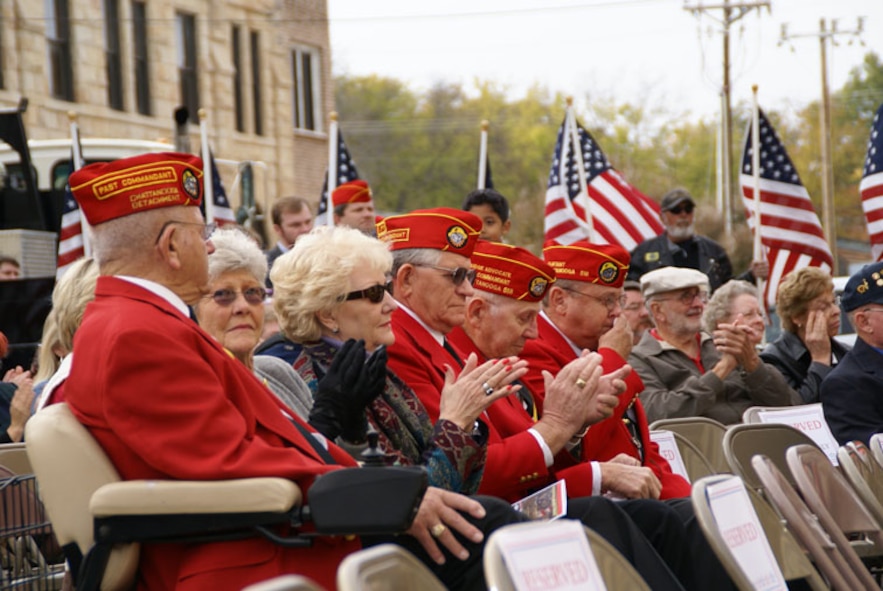 Many veterans of all branches of the military attended the unveiling ceremony honoring Private First Class Nathan Clemons.